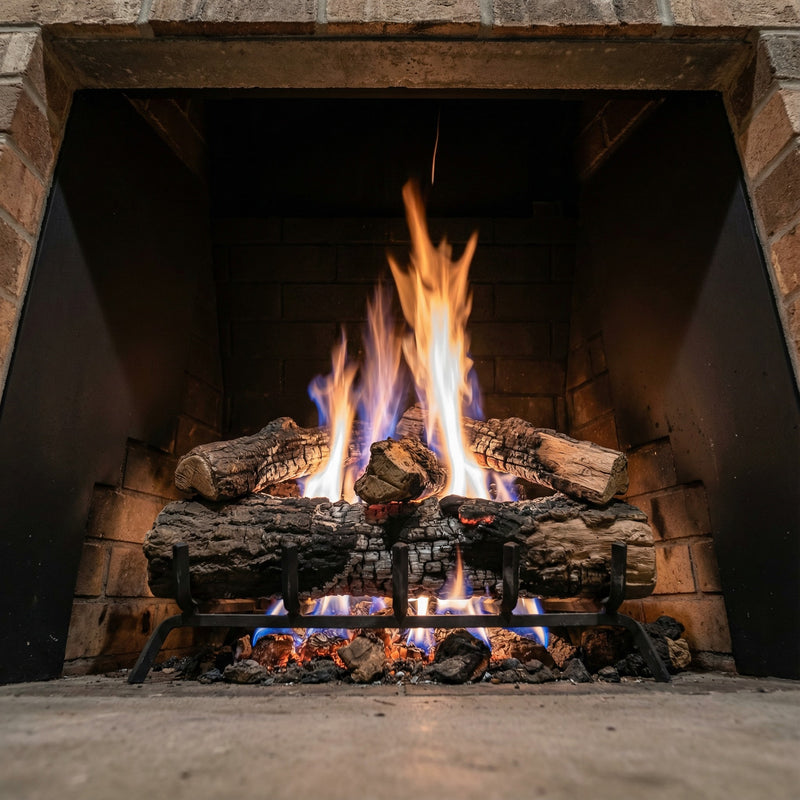 Design Specialties Arlington Ash 30-Inch Vented Gas Log Set, 65,000 BTU