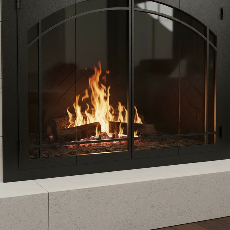 Carolina Steel Fireplace Glass Door Arch Conversion | Masonry & Zero Clearance | Custom