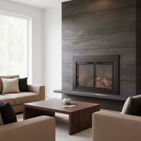 Armitage Flat Dark Grey Masonry Fireplace Door | Standard