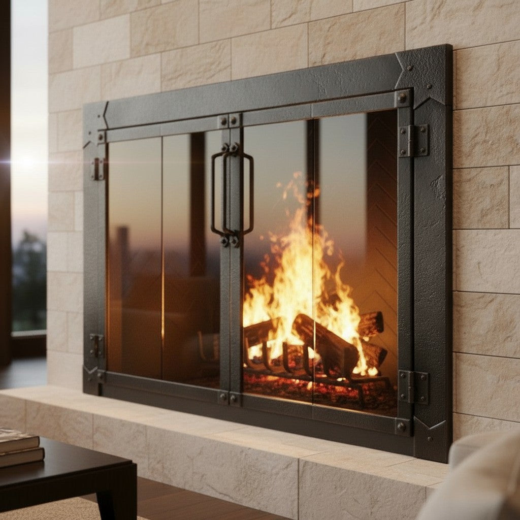 Milwaukee Forged Iron - Masonry & Prefab Fireplace Glass Doors