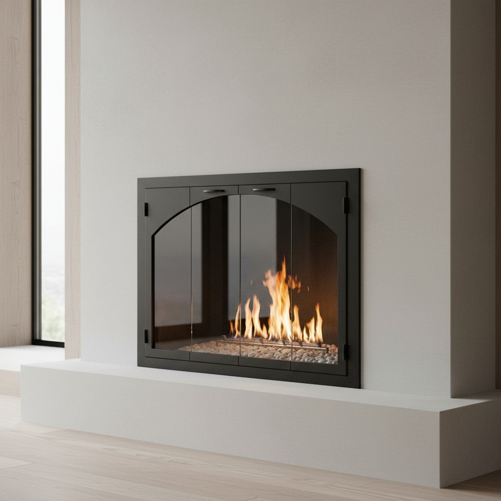 Carolina Steel Fireplace Glass Door | Masonry & Zero Clearance