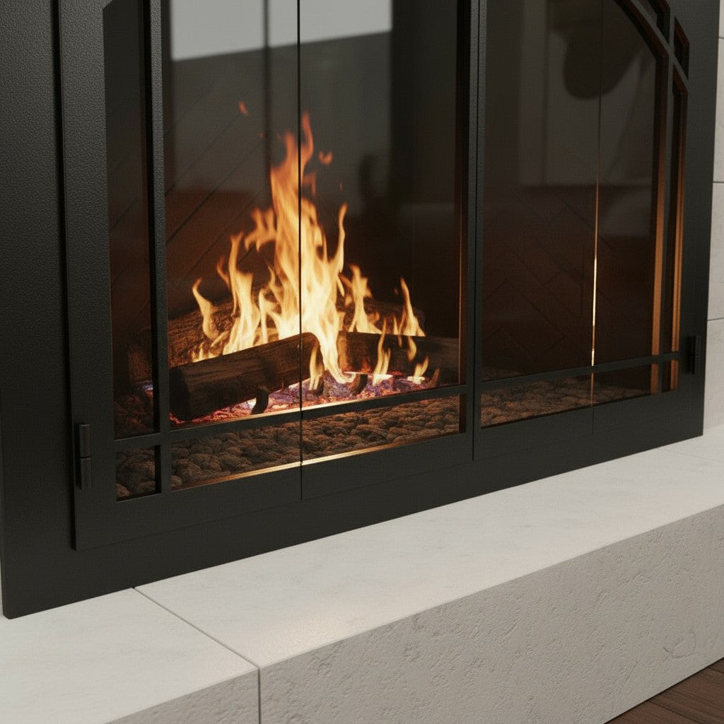 Carolina Steel Fireplace Glass Door Arch Conversion | Masonry & Zero Clearance