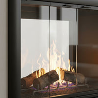 Bungalow - Masonry Fireplace Glass Door Masonry | Custom