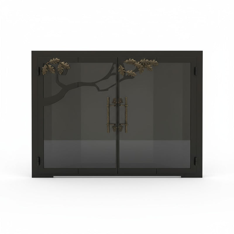 Oak Tree - Masonry & Prefab Fireplace Glass Doors | Custom