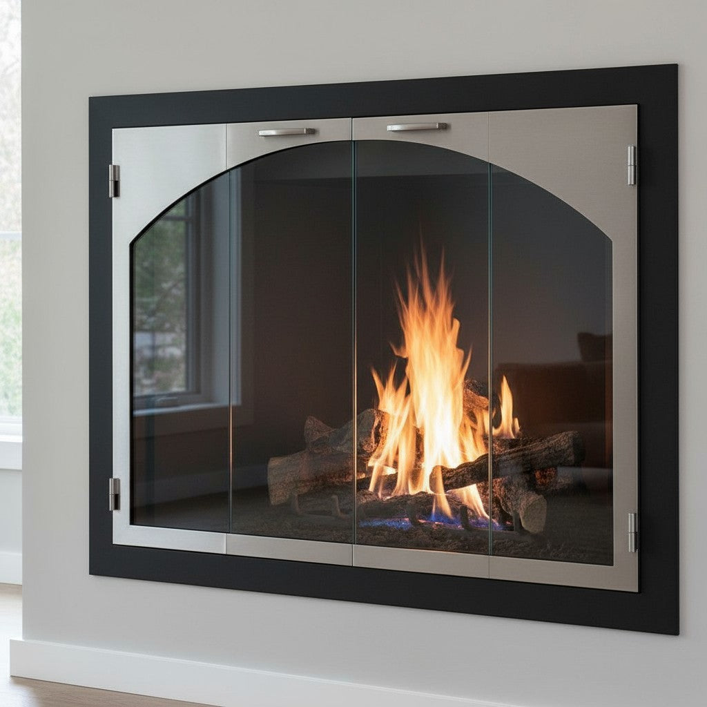 Carolina Steel Fireplace Glass Door | Masonry & Zero Clearance