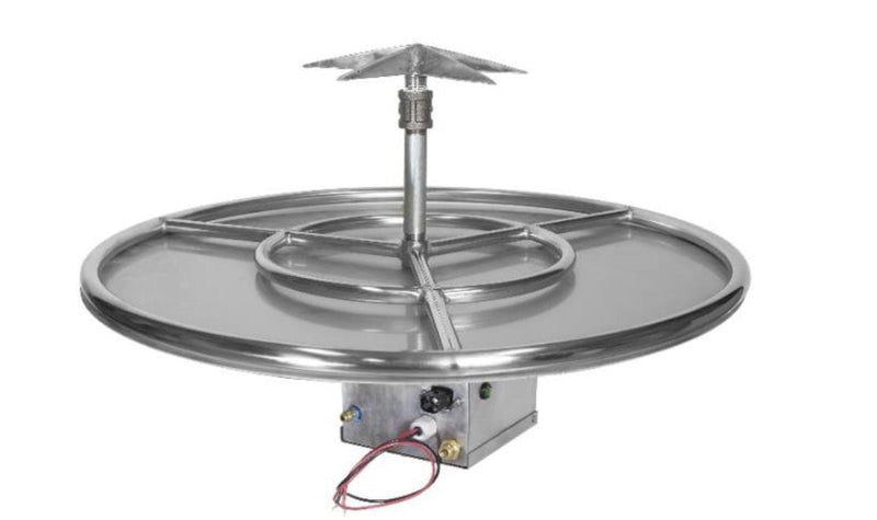 Grand Canyon 24" Round Tall Stack Outdoor Fire Pit Burner Kit - Electronic Ignition, Propane