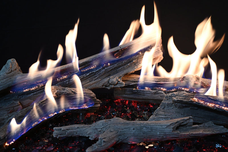 Grand Canyon Bedrock Traditional 96" Vented Drop-In Gas Burner with GlowFire Logs - Natural Gas