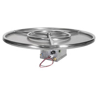 Grand Canyon 36" Round Flat Stack Electronic Ignition Outdoor Fire Pit Burner Kit (RFS-36-WBECS)