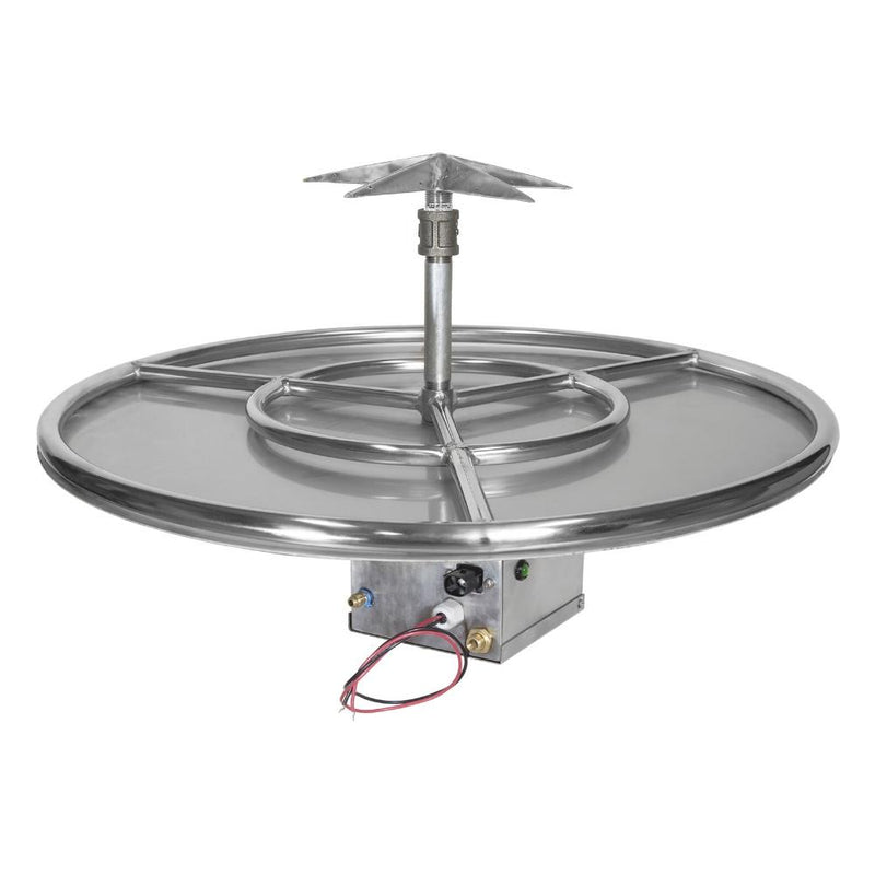 Grand Canyon 30" Round Tall Stack Outdoor Fire Pit Burner Kit - Propane, Electronic Ignition (WBECS)