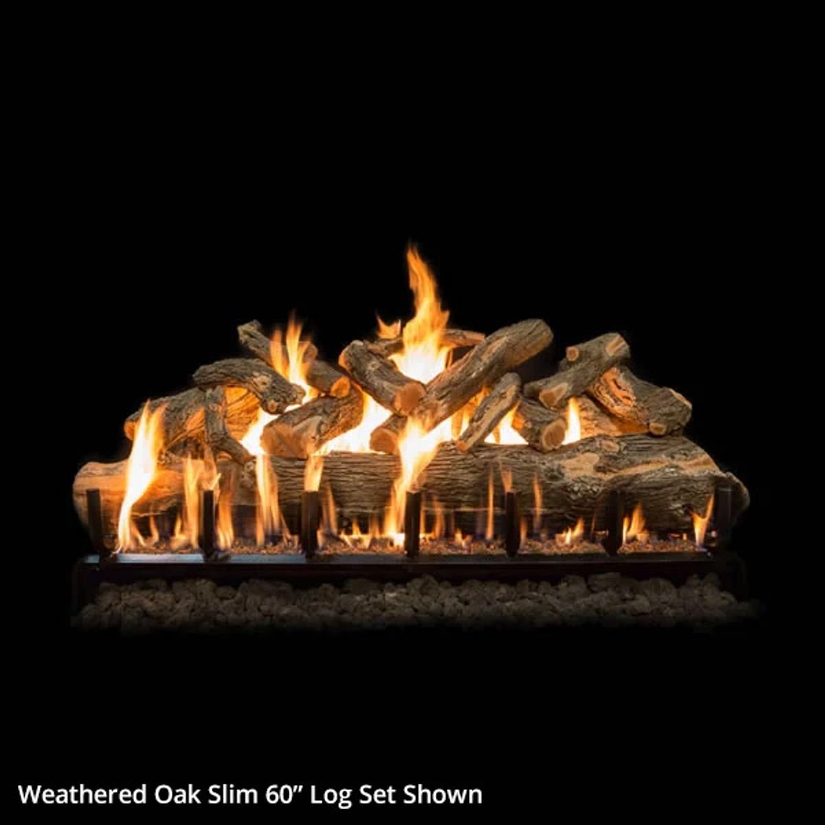 Grand Canyon Jumbo Weathered Oak Slim Vented Gas Log Set