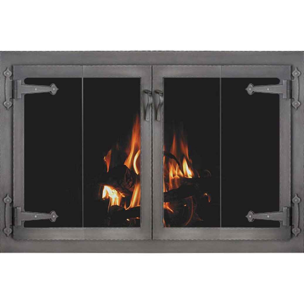Hammered Edge - Masonry & Prefab Fireplace Glass Doors