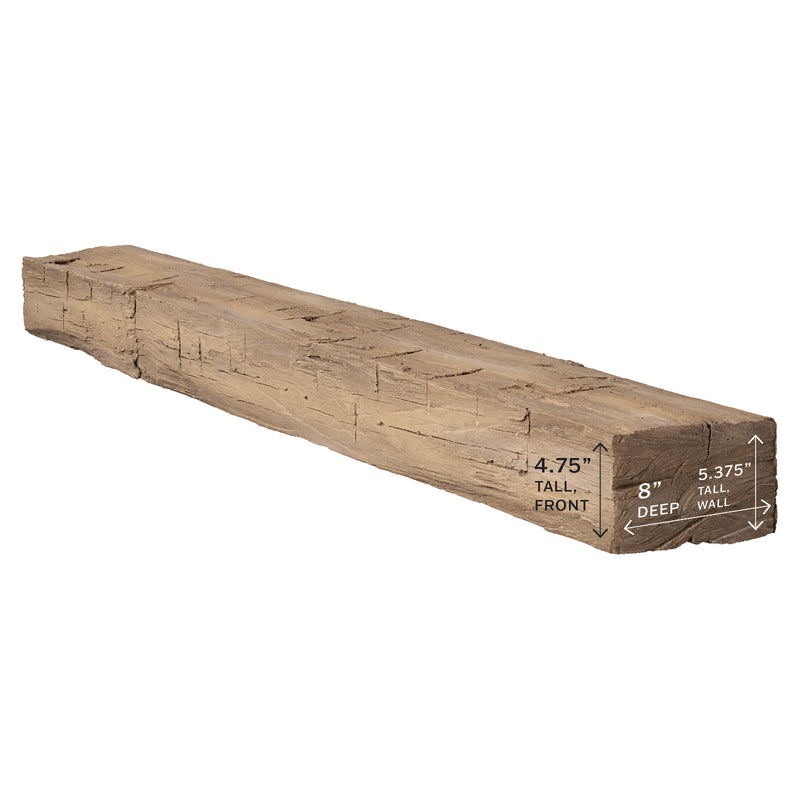 Hayloft Non-Combustible Concrete Mantel Shelf Pale Honey Finish