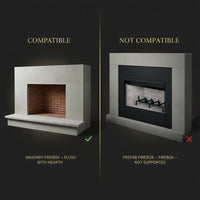 Ardmore Flat Black Masonry Fireplace Door | Standard