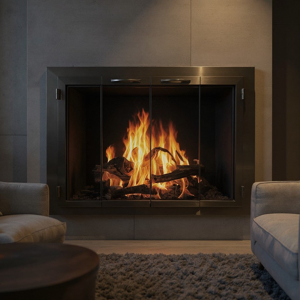 Carolina - Masonry & Prefab Steel Fireplace Glass Doors