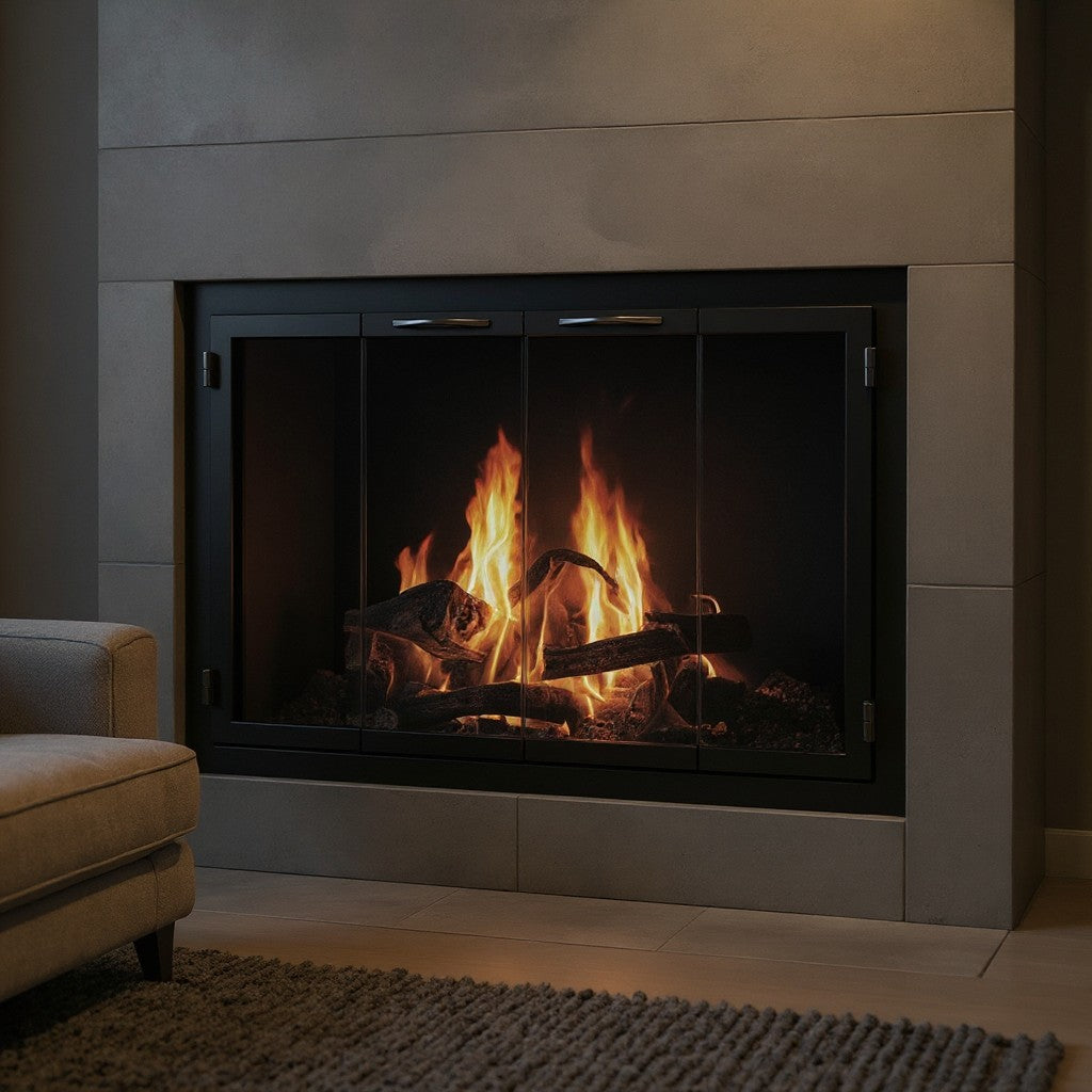 Carolina - Masonry & Prefab Steel Fireplace Glass Doors