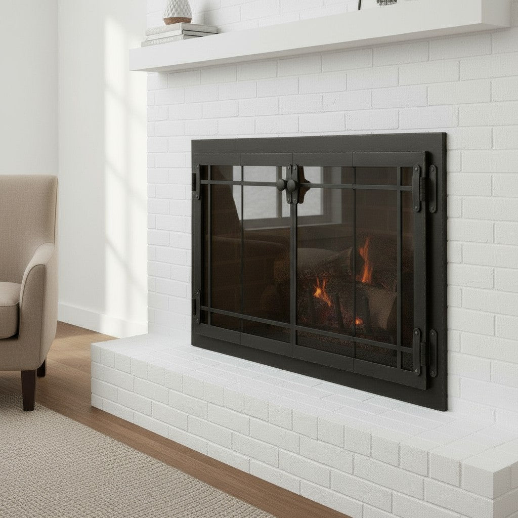 Craftsman - Masonry & Prefab Fireplace Glass Doors