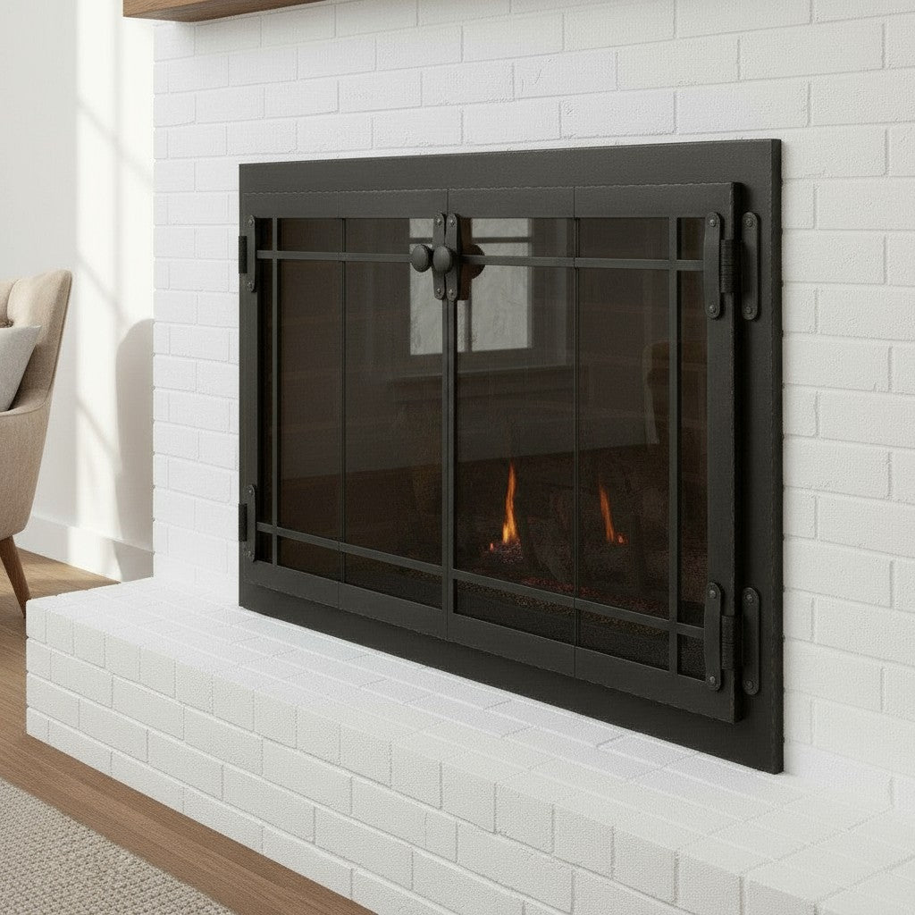 Craftsman - Masonry & Prefab Fireplace Glass Doors