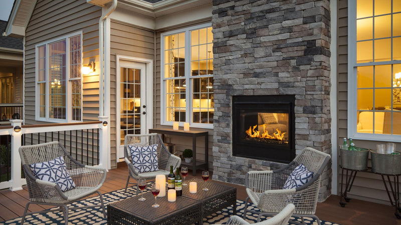 Majestic Twilight Modern 36" Indoor/Outdoor See-Through Gas Fireplace - Model TWILIGHT-MD-IFT