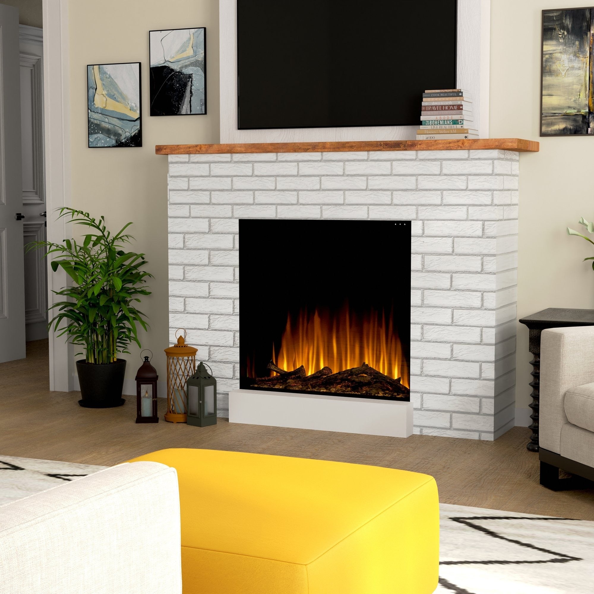 Ignite Aspire 36" Built-In Electric Fireplace – Dynamic Flame Effect (ASP36)