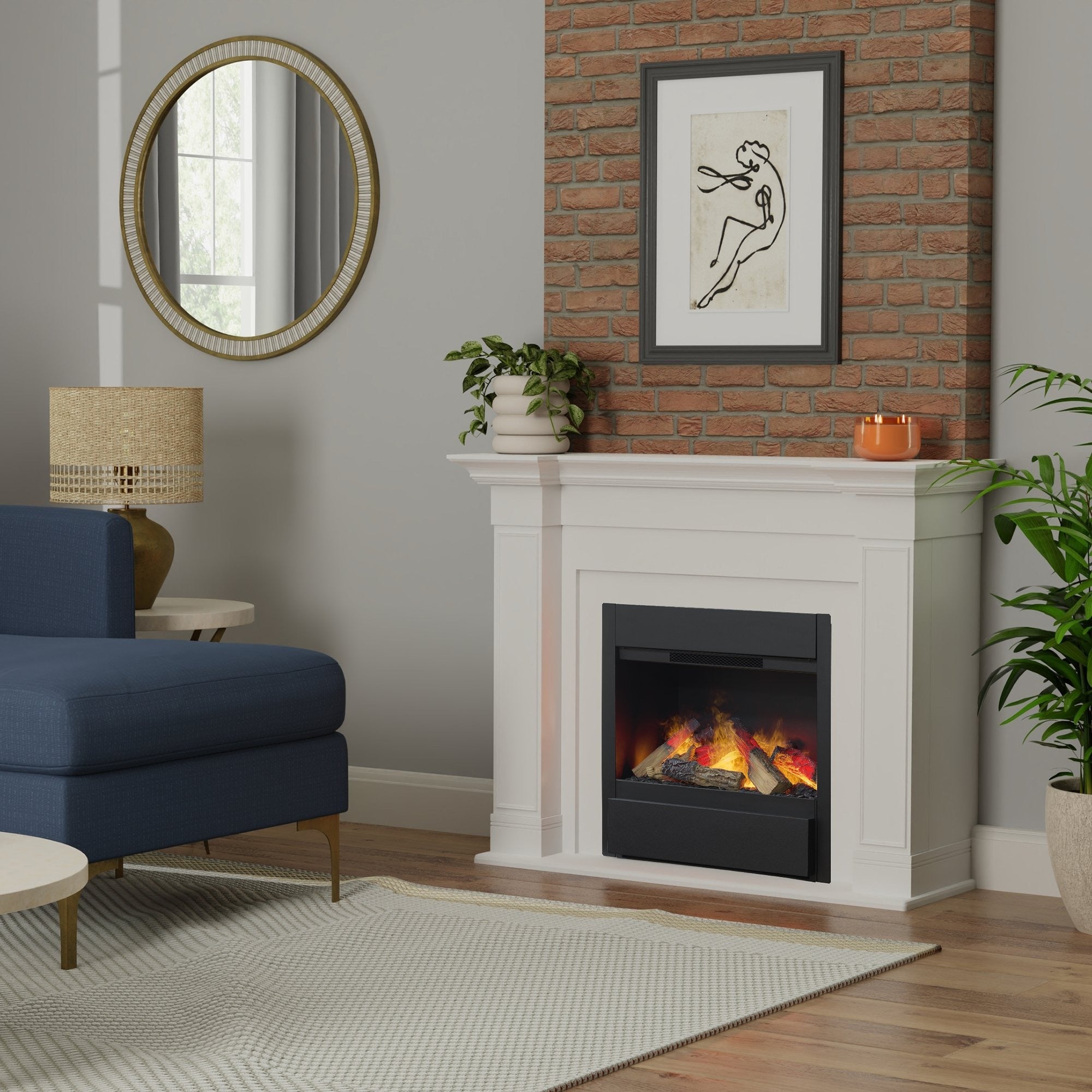 Optimyst Revive 25" Vapor Fireplace – Realistic Water Vapor Flame (ABN15)