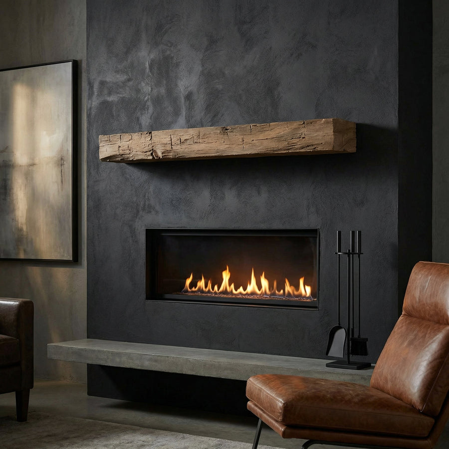Hayloft Non-Combustible Concrete Mantel Shelf Pale Honey Finish
