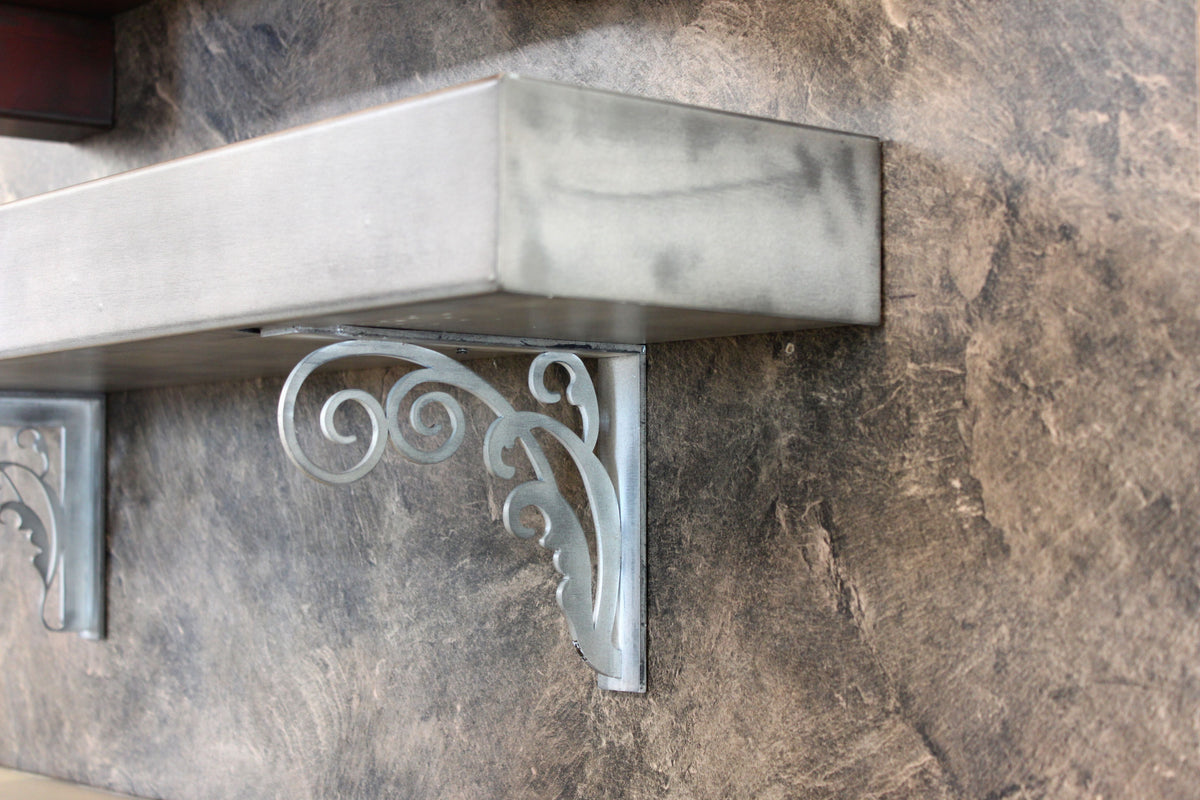 Custom Metal Floating Mantel Shelf: Non-Combustible, 25+ Finishes, Any Size