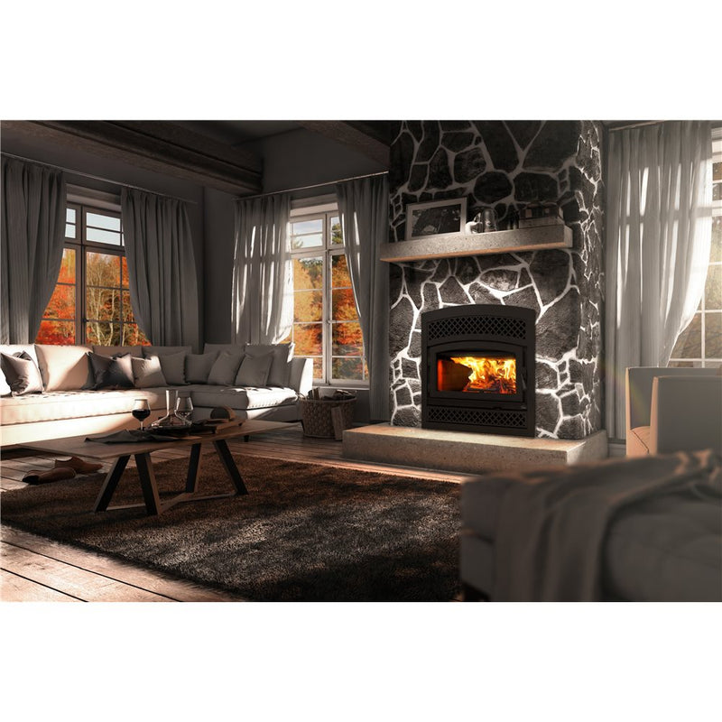 Valcourt Lafayette II Wood Fireplace — FP10R — manufacturer product photograph; installation finishes and separately sold components may be shown
