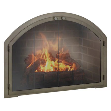 Legend Plain Arch - Masonry Steel Fireplace Glass Doors