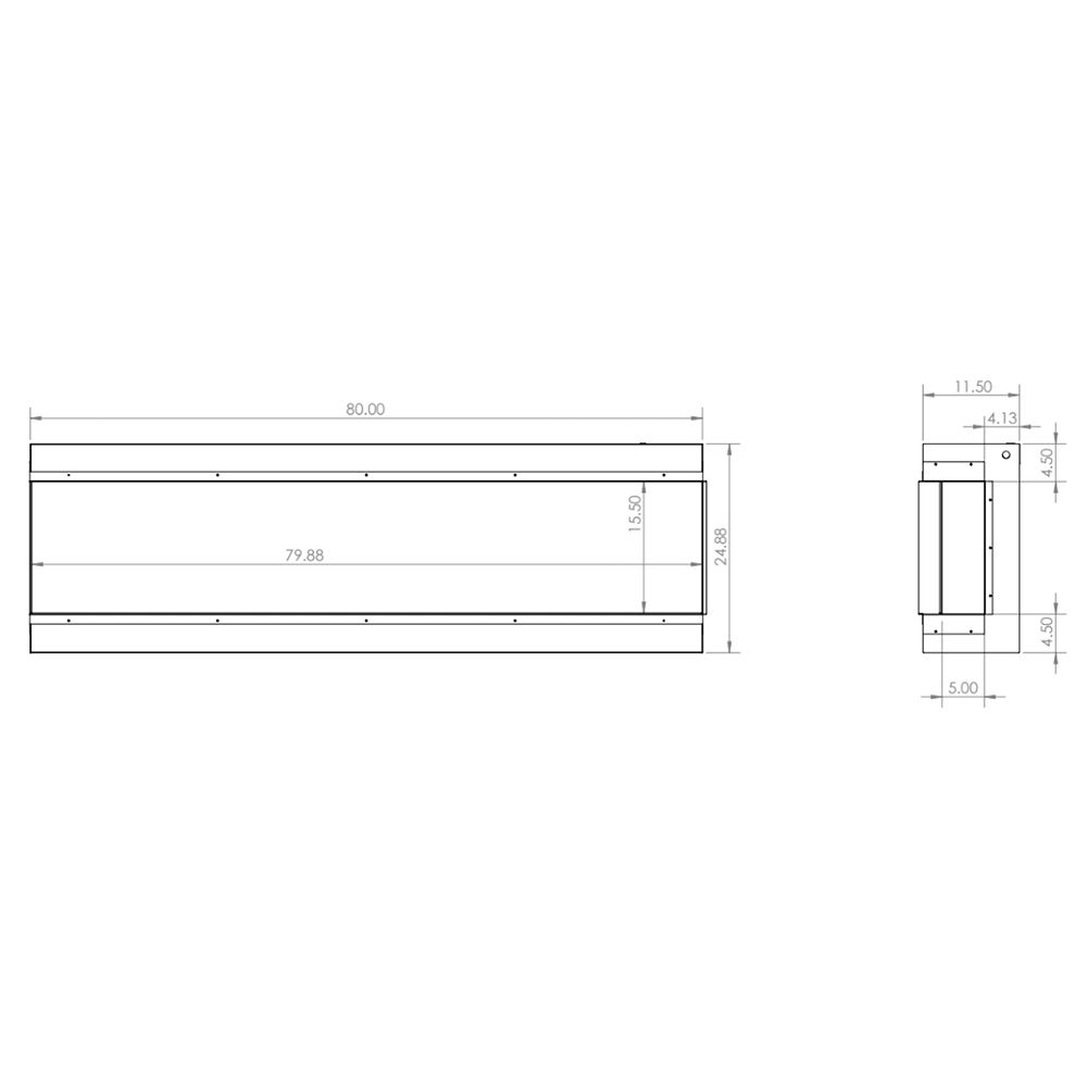 Modern Flames Landscape Pro Multi 80-Inch Three-Sided Electric Fireplace - Model LPM-8016-WMC