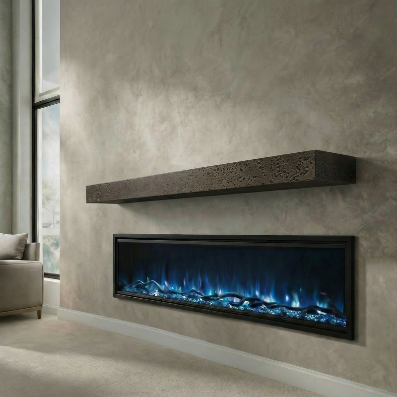 Standard Non-Combustible Steel Mantel Shelves | 12 Finishes