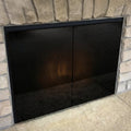 Odyssey - Masonry & Prefab Midnight Black Fireplace Glass Doors | Custom