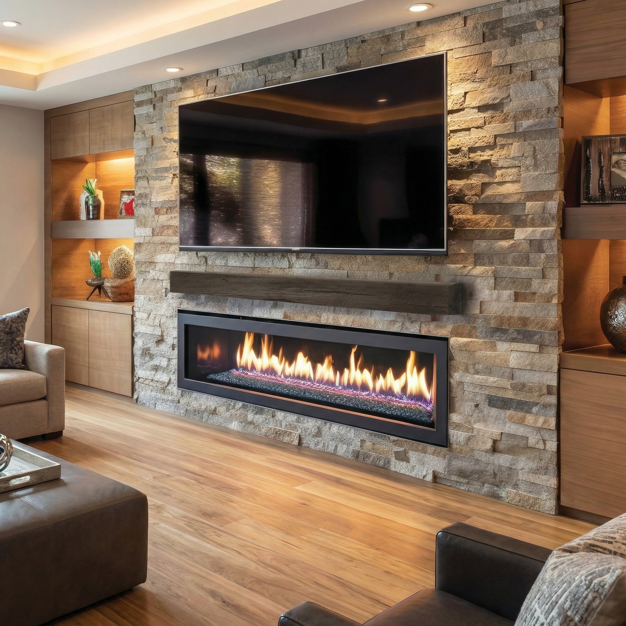 Grist Mill Non-Combustible Concrete Mantel Shelf Roasted Chestnut Finish