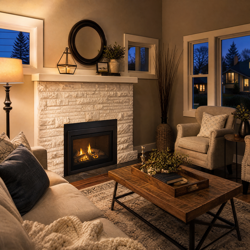 Majestic Jasper 30" Direct Vent Gas Fireplace Insert — lifestyle