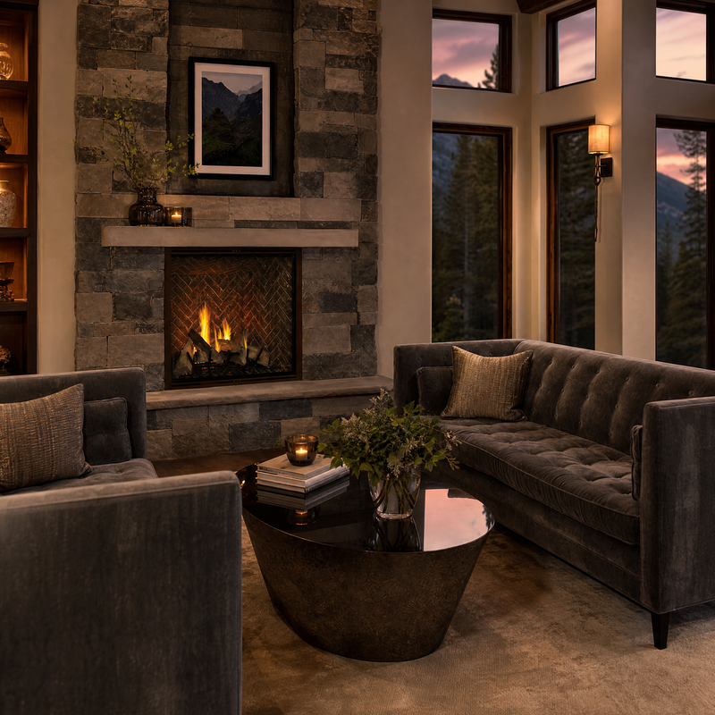 Majestic Marquis II 42" Direct Vent Gas Fireplace — lifestyle