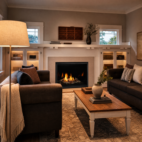 Majestic Meridian Modern 42" Direct Vent Gas Fireplace - Model MER42MN — lifestyle