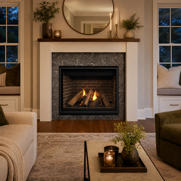 Majestic Meridian Platinum 42" Direct Vent Gas Fireplace — lifestyle