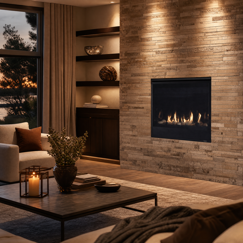 Majestic Quartz 32" Direct Vent Gas Fireplace — lifestyle