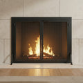Fireplace Screen With Operable Doors - Custom Size & 21 Finishes - Carolina