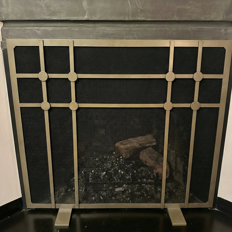 Free Standing Fireplace Screen Handmade to Fit | Axis