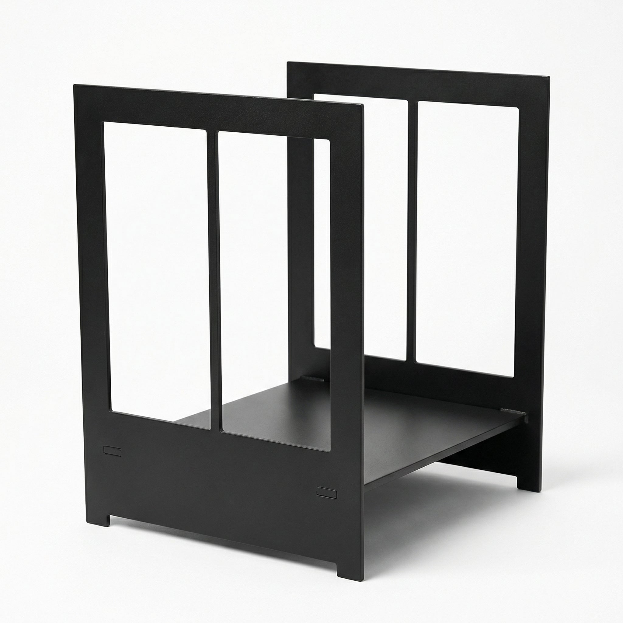 Design Specialties Log Holder Carolina – 3/16” Laser-Cut Steel Firewood Rack – 21 Custom Finish Options – Made in USA