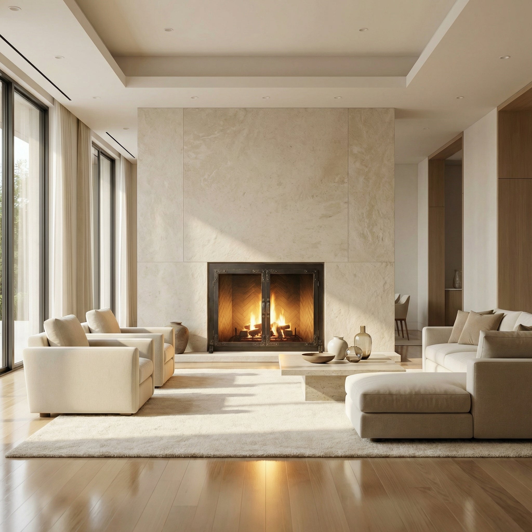 Fireplace Screen with Operable Doors Custom Size 21 Finishes - Old World