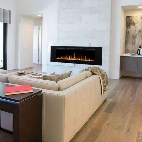 Modern Flames Challenger 50" built-in electric fireplace with customizable RGB flames and touchscreen controls