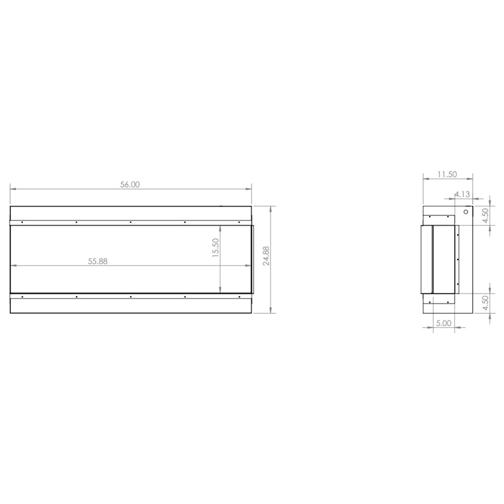 Modern Flames Landscape Pro Multi 56-Inch Three-Sided Electric Fireplace - Model LPM-5616