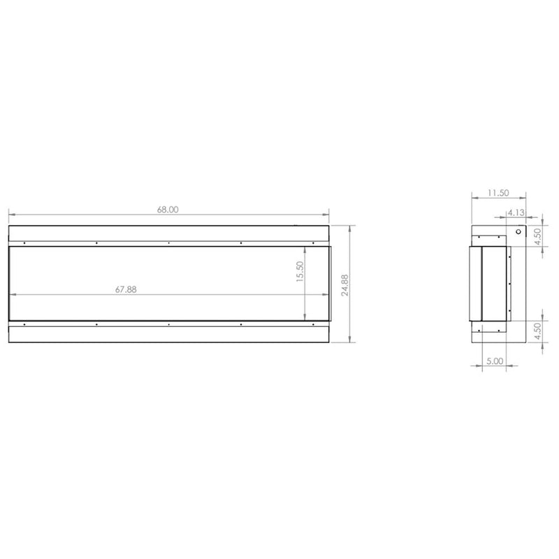 Modern Flames Landscape Pro Multi 68-Inch Three-Sided Electric Fireplace - Model LPM-6816 - ExceptionalFire