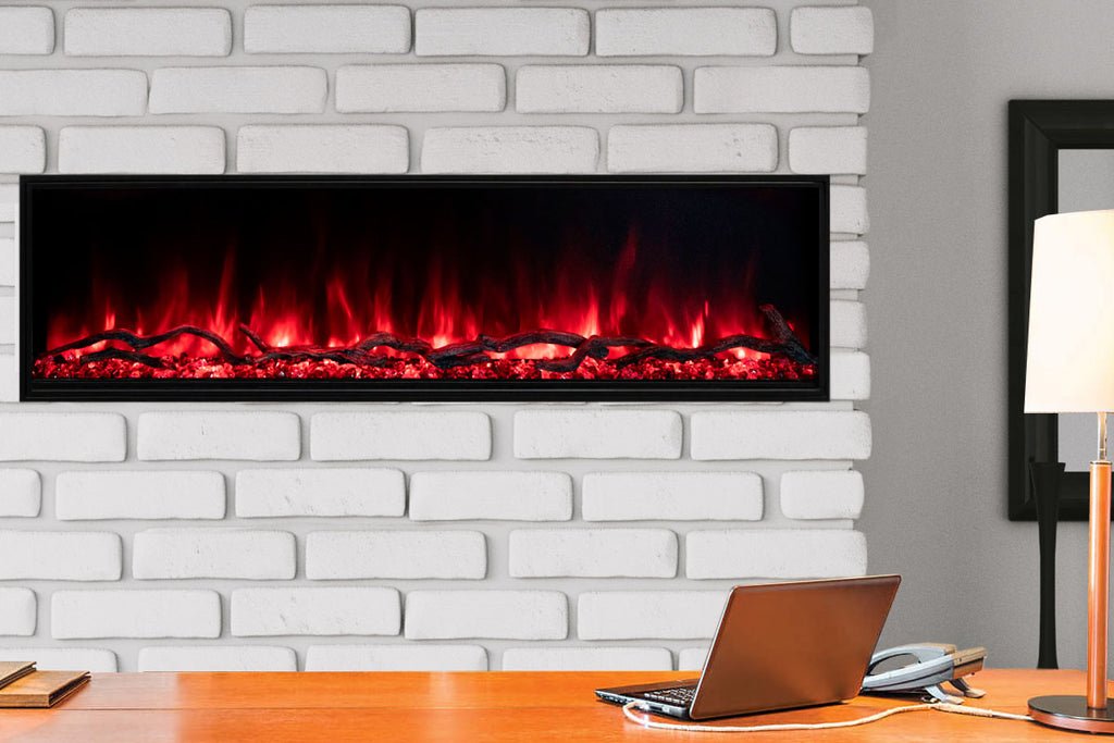 Modern Flames Landscape Pro Slim 56-Inch Built In Wall Mount Electric Fireplace - Model LPS-5614
