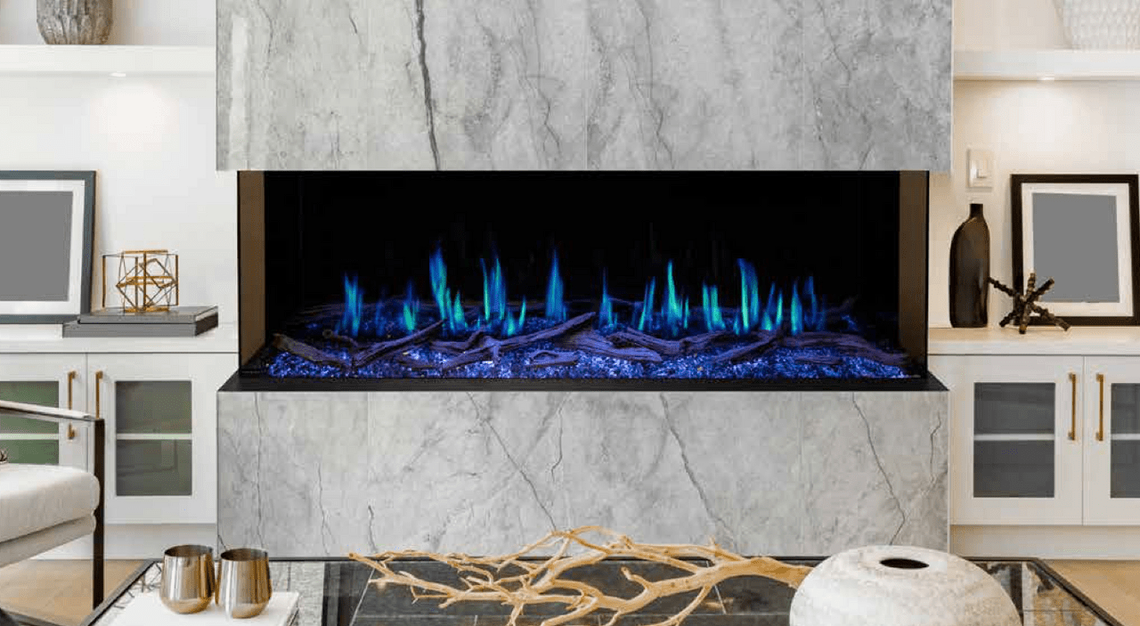 Modern Flames Orion Multi 76-Inch Three-Sided Built-In Electric Fireplace - Model OR76-MULTI