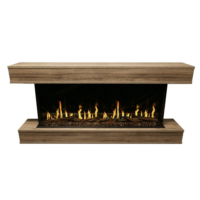 Modern Flames Orion Multi 76-Inch Three-Sided Electric Fireplace with Allwood Wall System - Model OR76-MULTI
