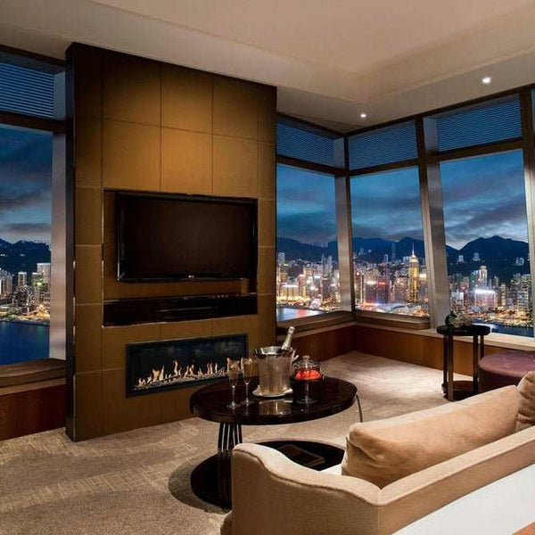Modern Flames Orion Slim 60-inch built-in electric fireplace with HELIOVISION flame technology and smartphone control.