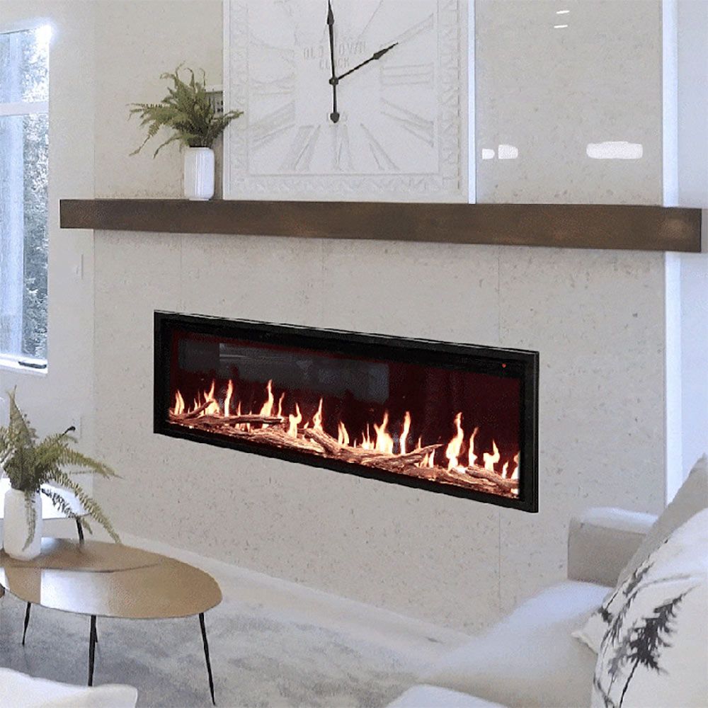 Modern Flames Orion Slim 76-Inch Three-Sided Built-In Electric Fireplace - Model OR76-SLIM