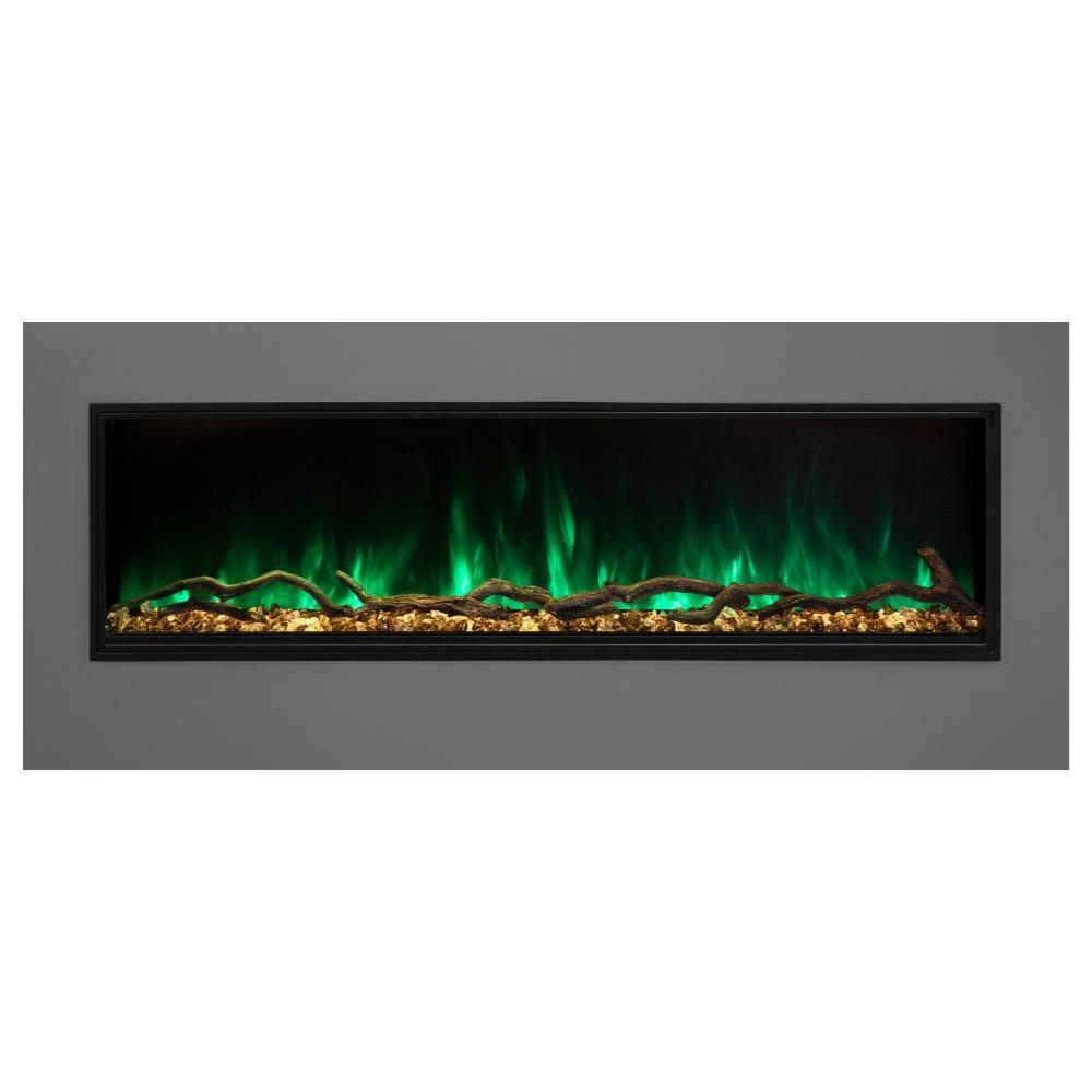 Modern Flames Orion Slim 76-Inch Three-Sided Built-In Electric Fireplace - Model OR76-SLIM